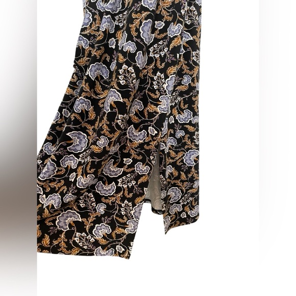 NWT Garnet Hill Linden Knit Dress Long Sleeve Tencel Floral Tie Waist Maxi Sz S - Picture 11 of 16